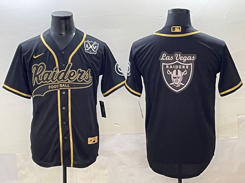 Men 2025 Oakland Raiders Blank Black Joint Name Nike Limited NFL Jersey style 14